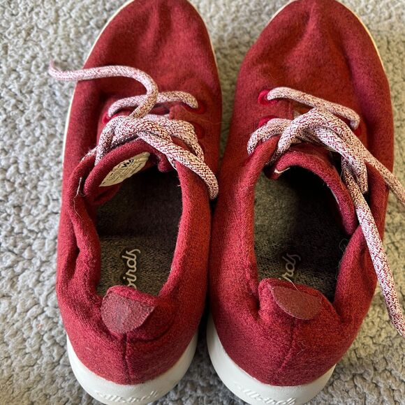 All birds Sneakers Womens 6 Red  Merino Wool Runners Low Athletic 0116NVK - Picture 6 of 9